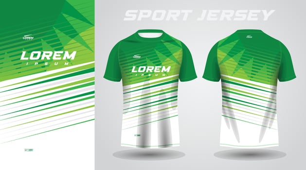 green shirt sport jersey design vector