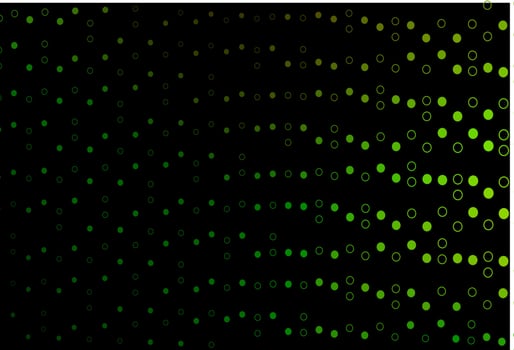Dark Green vector texture with disks.