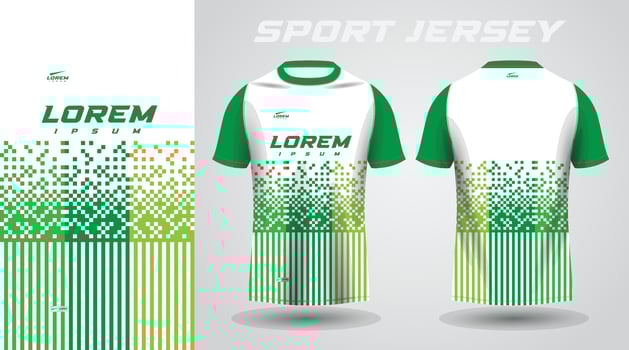 green shirt sport jersey design vector
