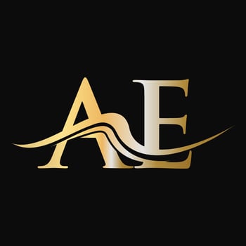 Letter AE Logo Design Monogram Business And Company Logotype vector