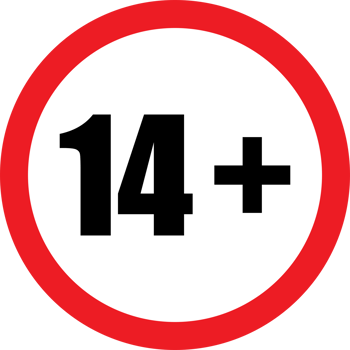 14 plus icon under fourteen years prohibition sign, adults only for your web design, logo, infographic, UI. illustration png