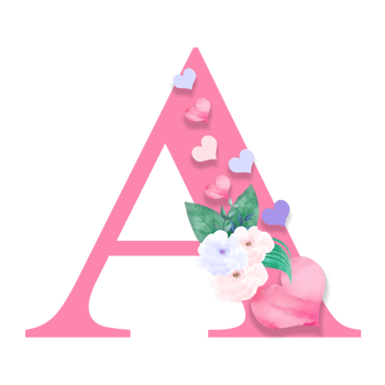 14th February, Valentine Alphabet Letter Design png