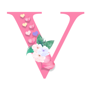 14th February, Valentine Alphabet Letter Design png