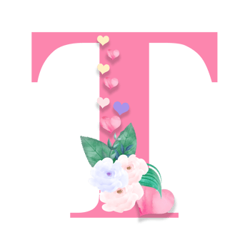 14th February, Valentine Alphabet Letter Design png