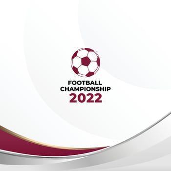 Football Background World Cup 2022 Vector. Football background for banner, soccer championship vector