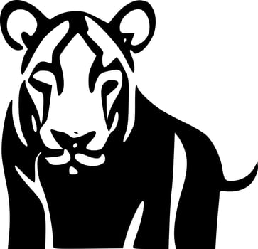 vector illustration of tiger shape