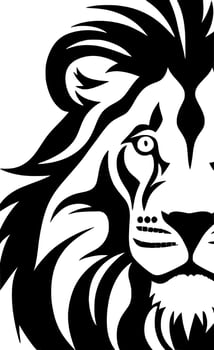 vector illustration of lion head
