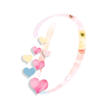 14th February, Valentine's Alphabet Letter Design png