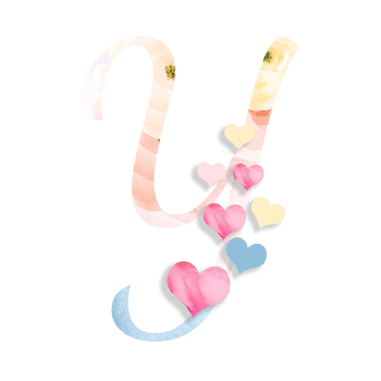 14th February, Valentine's Alphabet Letter Design png