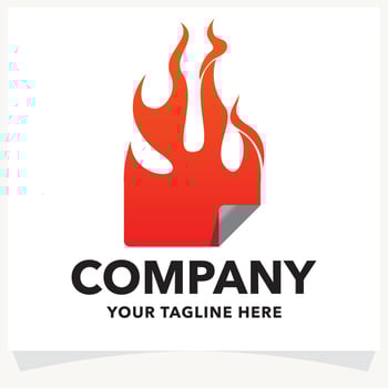 Fire Document Logo Design Template vector