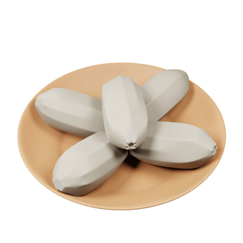 3D Ramadhan Dates on Plate Illustration png