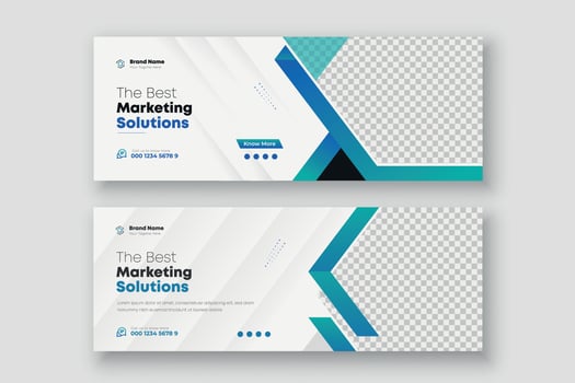 Digital Marketing Social Media Facebook Cover Design Template vector