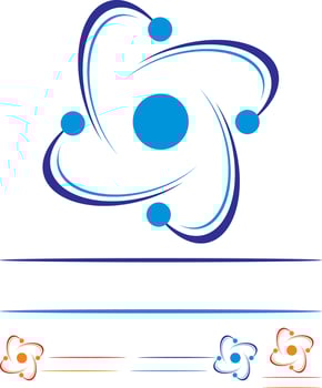 Logo nuclear power industry vector