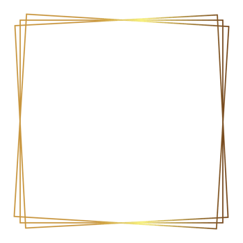 gold polygonal geometric frame png
