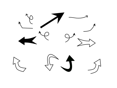 arrow drawing set png