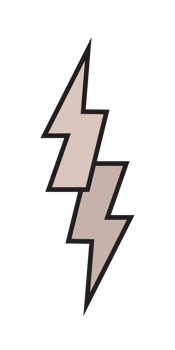 Thunder and bolt lighting flash icon, electric power symbol png