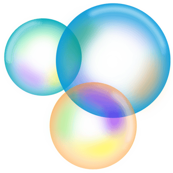 Transparent rainbow soap bubble png