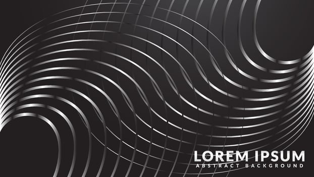 Monochrome arch line pattern. Abstract background design template vector