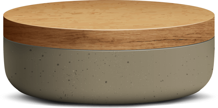 Dark brown and wood realistic 3D cylinder pedestal podium for stand show product display. png
