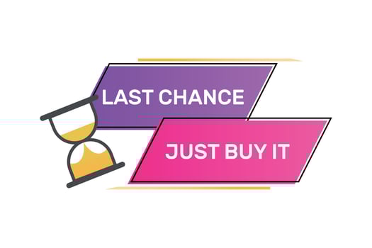 Last chance text vector illustration