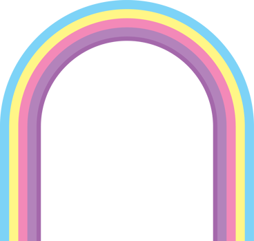 pastel rainbow arch png
