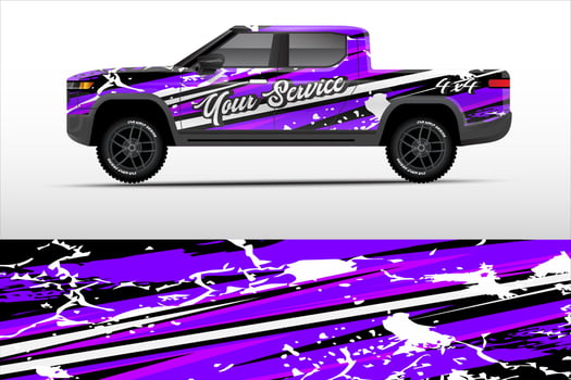 truck wrap design for company service vector eps.10