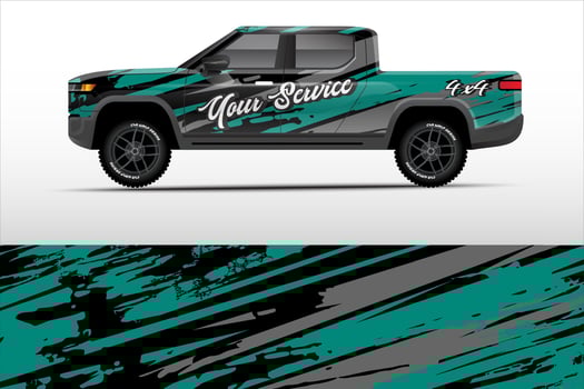 truck wrap design for company service vector eps.10