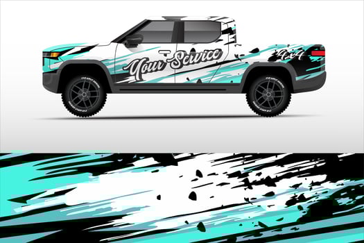 truck wrap design for company service vector eps.10