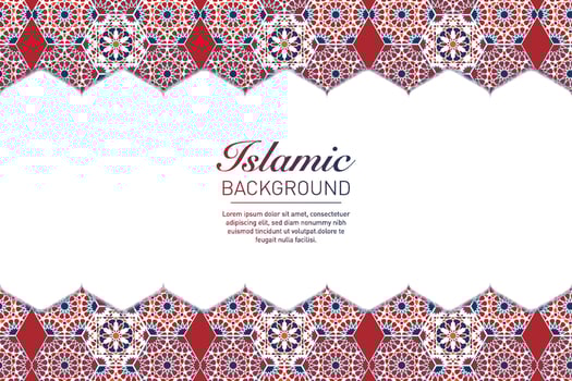 Islamic geometric decorative patterns, background collection, background islamic ornament vector image