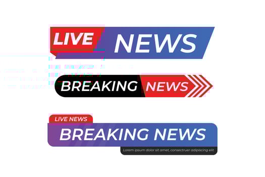 Breaking news collection vector design.