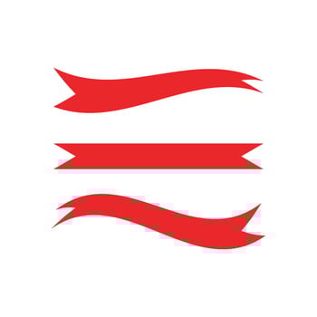 Flat vector ribbons banners