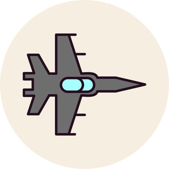 Fighter Jet Vector Icon