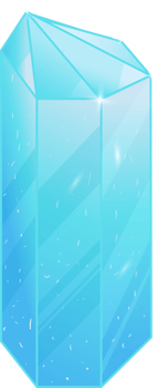 Crystal. Curative Transparent Healing Quartz. Blue Gradient Clear Bright Gem. Magic Stone png