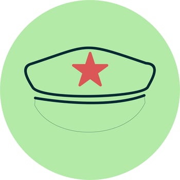Police Hat Vector Icon