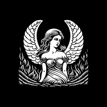 Beauty Angel Logo Illustration vector