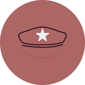 Police Hat Vector Icon