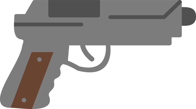 Hand Gun Vector Icon