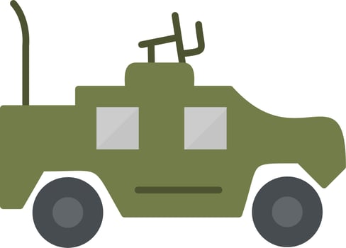 Military Vehicle Vector Icon