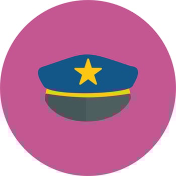 Police Hat Vector Icon