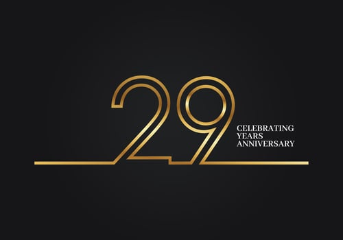 29 Years Anniversary vector