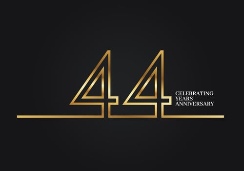44 Years Anniversary vector