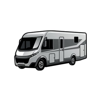 RV motor home illustration logo vector