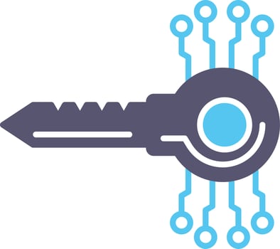 Key Code Vector Icon