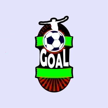 Soccer Football blue red Badge Logo Design Templates. Sport Team Identity Vector Illustrations isolated on blue Background