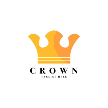 Vintage Crown Logo Royal King Queen abstract Logo design vector Template. Geometric symbol Logotype concept icon.