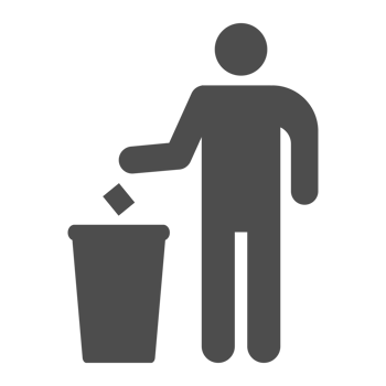 Throw garbage icon transparent background png