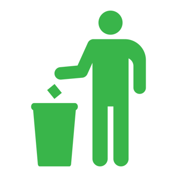 Throw garbage icon transparent background png
