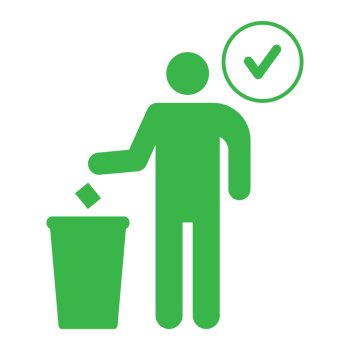 Throw garbage icon transparent background png