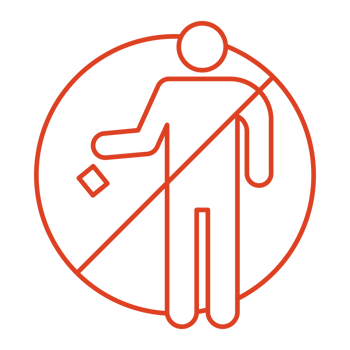 Do not litter icon line transparent background png