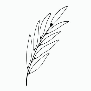 Simplicity floral freehand drawing flat design. vector